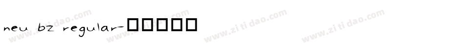 neu bz regular字体转换
